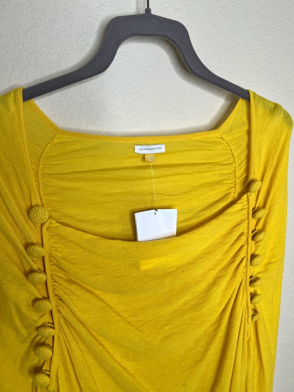 NTM Anthro Leifsdottir Marigold Draped Cowl Sweater Button Detail Boho Artsy L - Picture 10 of 16